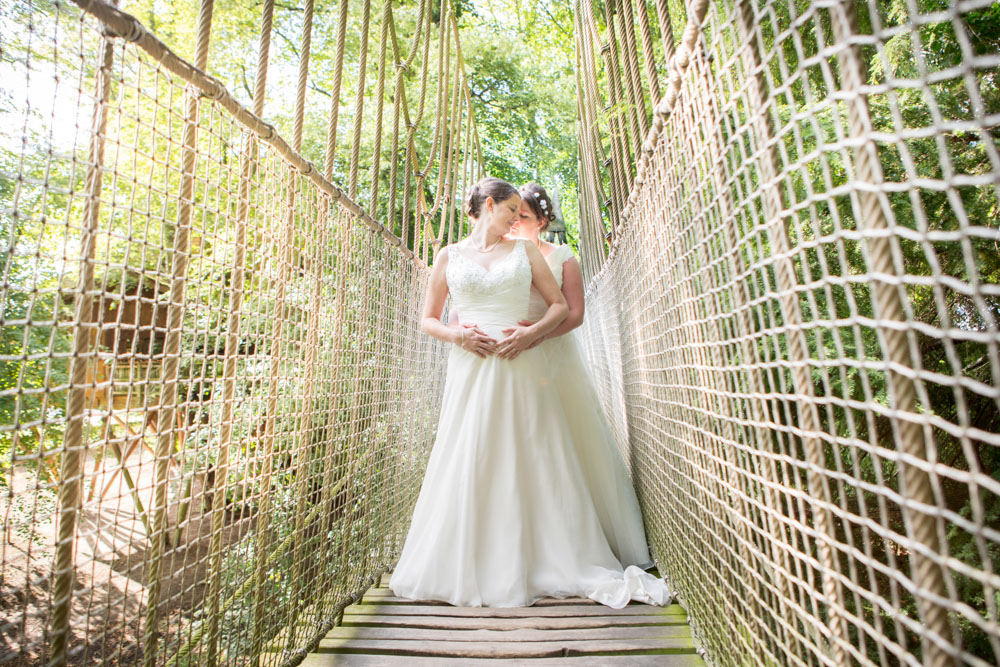 Two brides in a treehouse: Jodie & Kate’s Alnwick wedding