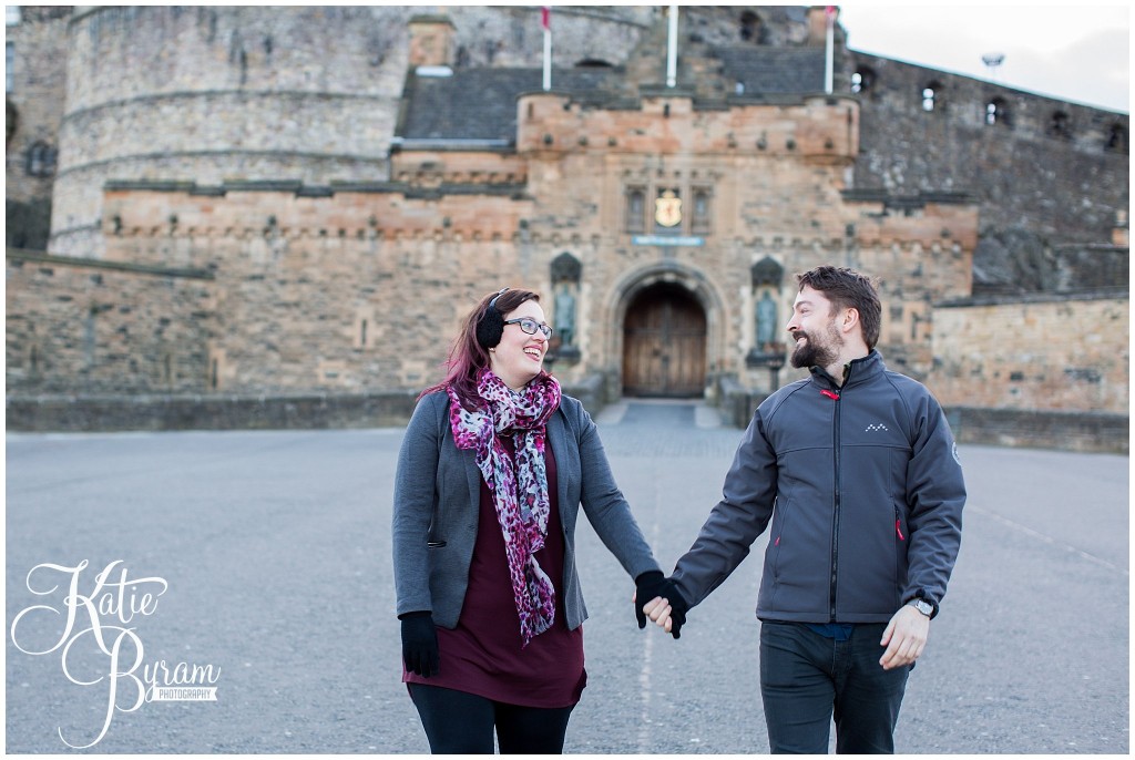 edinburgh couples shoot, katie byram photography, edinburgh engagement photographer, edinburgh wedding photographer, marie and morten, edinburgh wedding venue, edinburgh castle, pre-wedding shoot