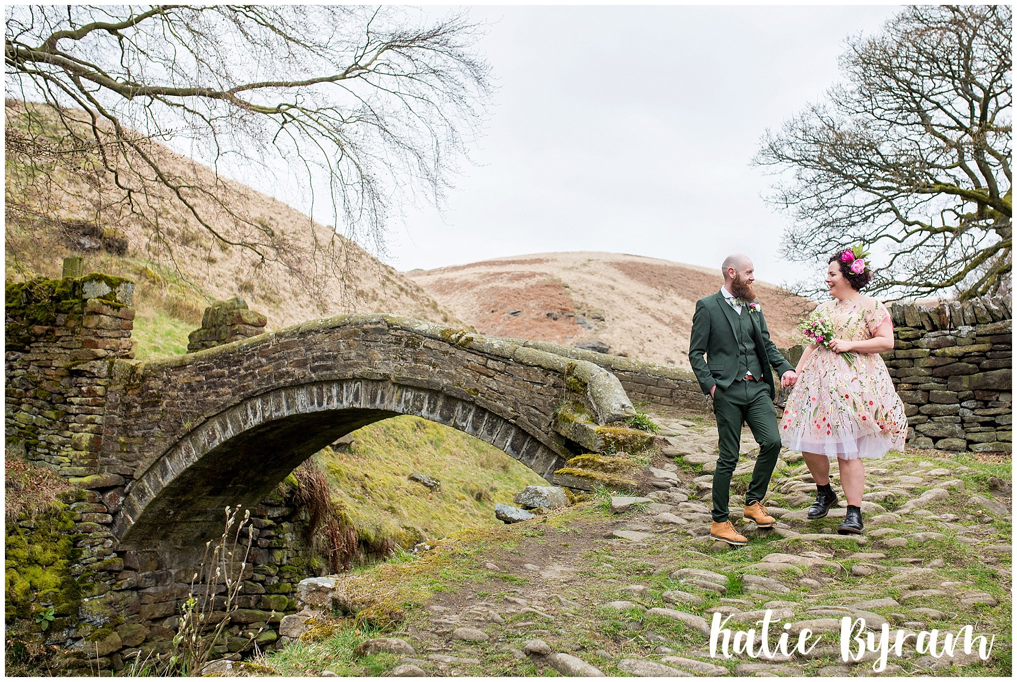 A post-wedding adventure on Marsden Moor for Bertie, James & Boogie