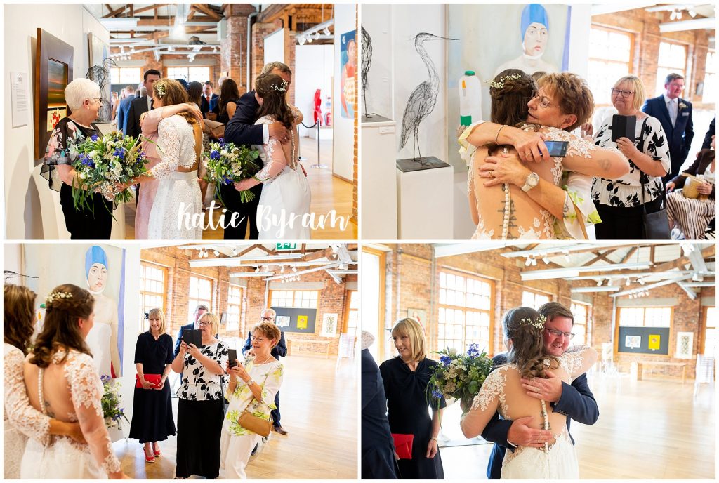 the biscuit factory wedding, katie byram photography, huddersfield wedding photographer, two bride wedding, lesbian wedding, lgbt wedding, gay wedding, relaxed wedding, city wedding venue, newcastle upon tyne