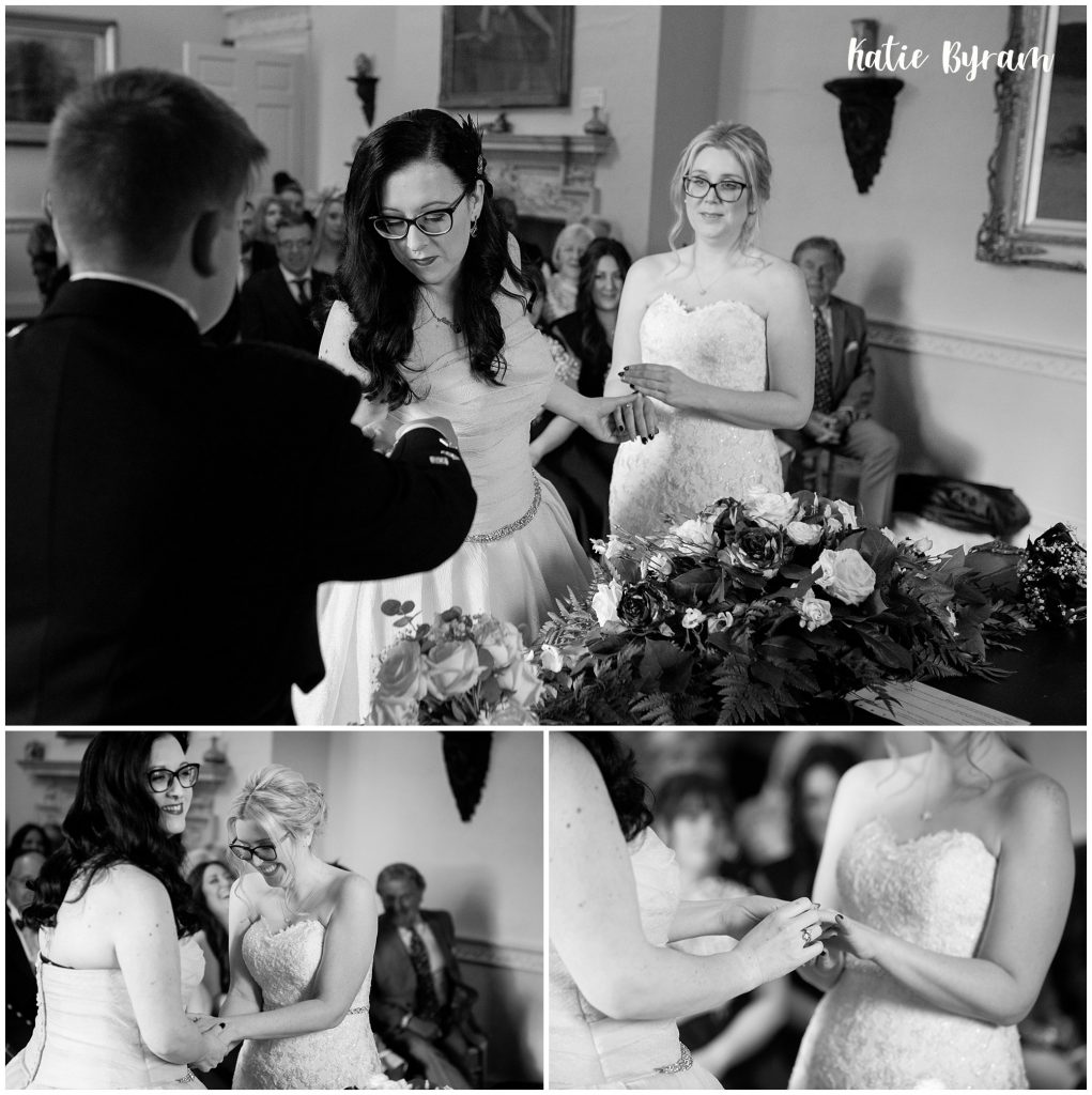 first look, two brides first look, yorkshire wedding photographe