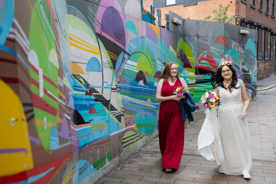 Liverpool wedding, Katie Byram photography, leaf on bold street, Liverpool wedding venue, Sheffield wedding, colourful wedding, Hawaiian themed wedding