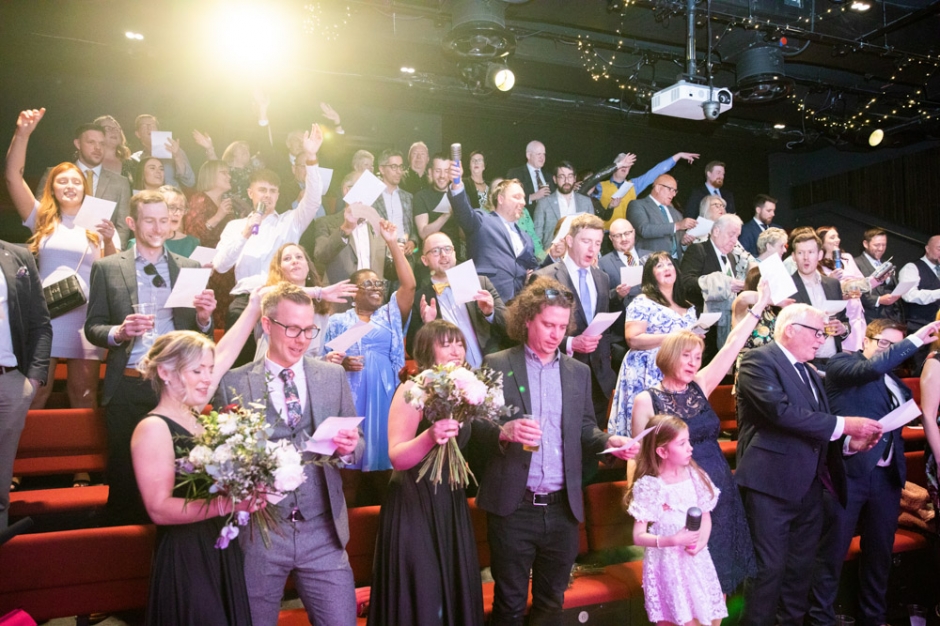 chester wedding, storyhouse theatre, storyhouse chester, storyhouse chester wedding, Katie Byram photography, black wedding dress, Star Wars wedding, alternative wedding photographer, Manchester wedding, Yorkshire wedding, 