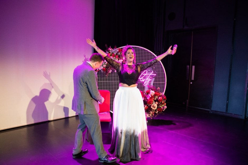 chester wedding, storyhouse theatre, storyhouse chester, storyhouse chester wedding, Katie Byram photography, black wedding dress, Star Wars wedding, alternative wedding photographer, Manchester wedding, Yorkshire wedding, 