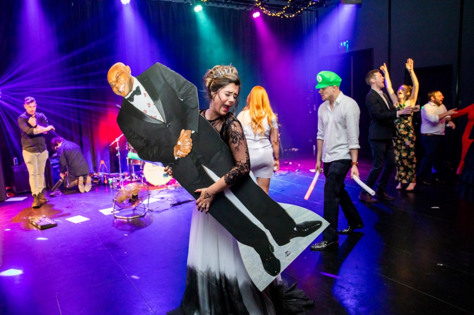 chester wedding, storyhouse theatre, storyhouse chester, storyhouse chester wedding, Katie Byram photography, black wedding dress, Star Wars wedding, alternative wedding photographer, Manchester wedding, Yorkshire wedding, 