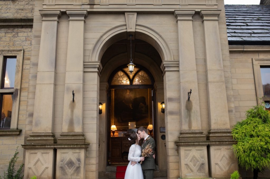 bagden hall wedding, halloween wedding, vegan wedding, quirky wedding, black bridesmaid dresses, katie byram photography, barnard castle wedding