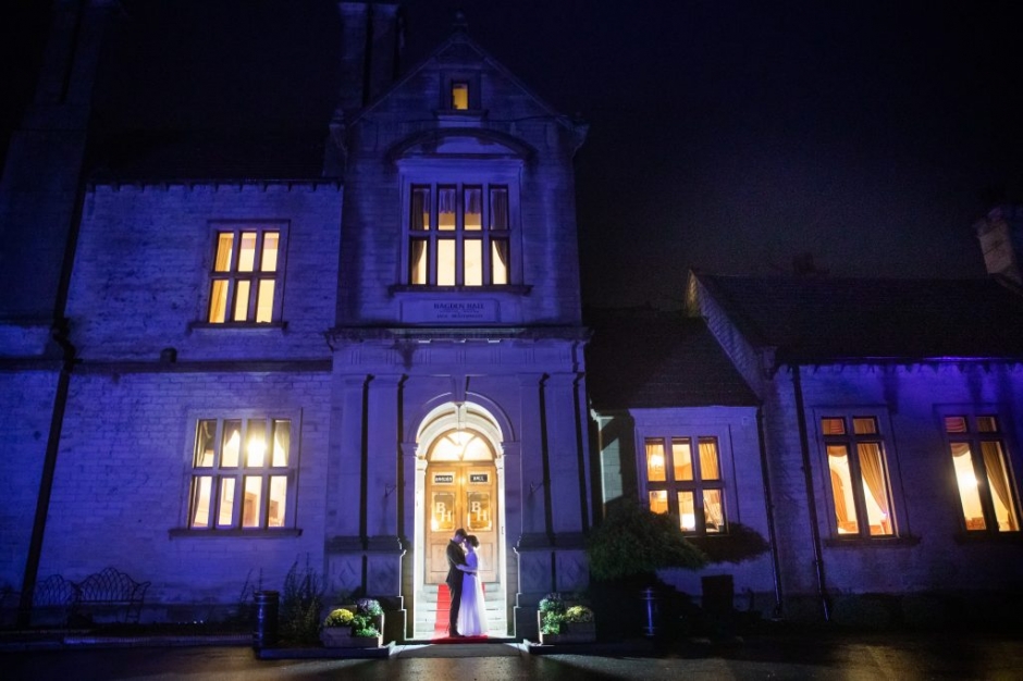 bagden hall wedding, halloween wedding, vegan wedding, quirky wedding, black bridesmaid dresses, katie byram photography, barnard castle wedding