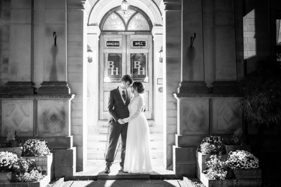 bagden hall wedding, halloween wedding, vegan wedding, quirky wedding, black bridesmaid dresses, katie byram photography, barnard castle wedding